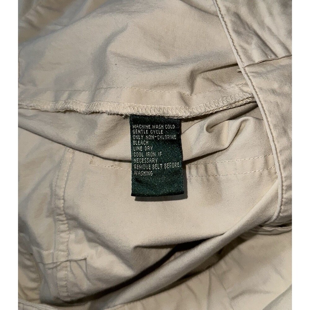 Lauren Ralph Lauren Women’s Beige Utility Pants SZ 10 Straight Leg Stretch Twill - Picture 12 of 13